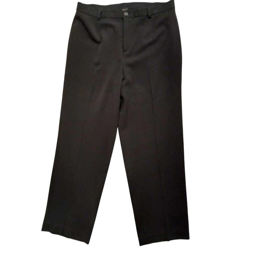 Vtg Y2K Rafaela Dress Pants Women's Sz 10P‎ Black Wide Trouser Business Pleated